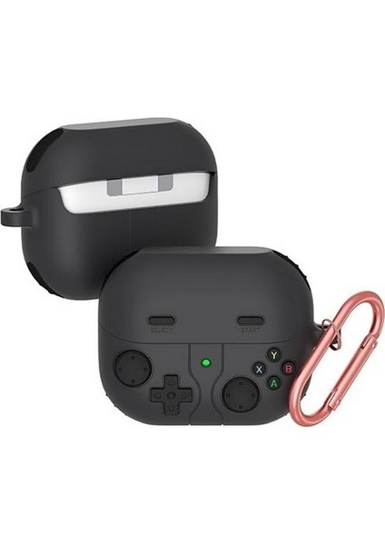 Samsung Galaxy Buds 3 Fe Uyumlu Kılıf Oyun Figürlü Mat Silikon Soft Kancalı Sf7 Siyah