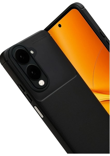 Vivo Y29S Uyumlu Kılıf Negro Karbon Görünümlü Silikon Siyah fiyatları