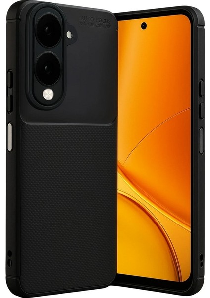 Vivo Y29S Uyumlu Kılıf Negro Karbon Görünümlü Silikon Siyah modelleri
