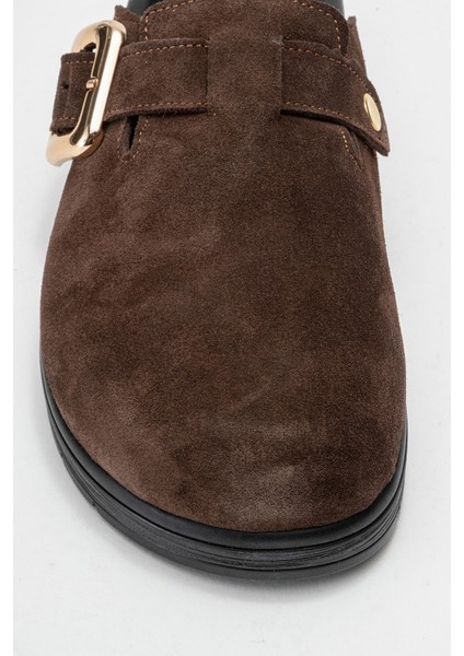 Kadın Önü Kapalı Tokalı Sabo Günlük Terlik Gerçek Deri Zy 4000 Süet Kahve fiyatları