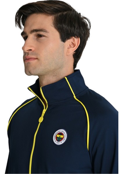 Lacivert Tribün Lazer Kutulu Çubuklu Erkek Sweatshirt indirimleri