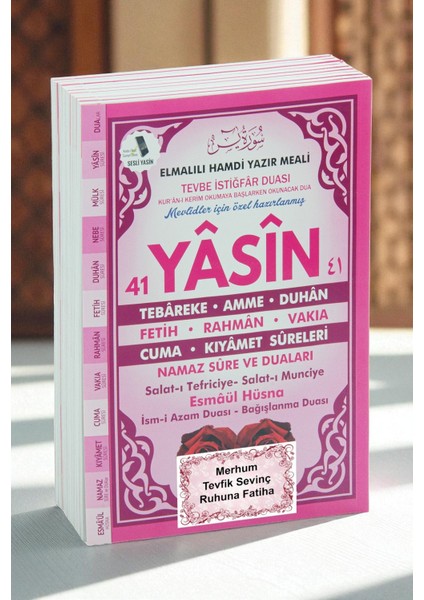 10 Adet Türkçe Mealli Orta Boy 80 Sayfa 41 Yasin - Pembe Renk fiyatları