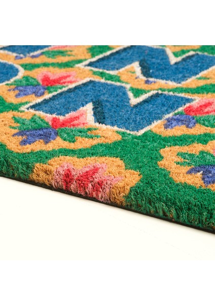 Kerala Coır Kapı Önü Paspası 45X75 cm Renkli fırsatları
