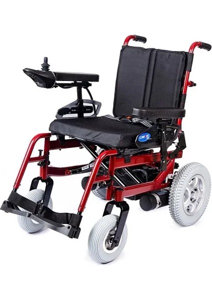 Akülü Tekerlekli Sandalye Bordo | 340W Motor, Yatarlı Sırt, Katlanabilir Alüminyum Şase, 130 kg Taşıma Kapasiteli Allure