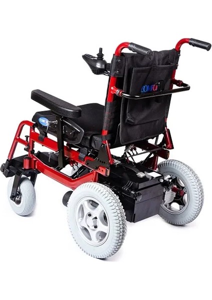 Akülü Tekerlekli Sandalye Bordo | 340W Motor, Yatarlı Sırt, Katlanabilir Alüminyum Şase, 130 kg Taşıma Kapasiteli Allure fiyatları