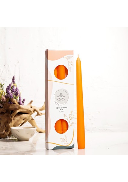 Turuncu Şamdan Mum