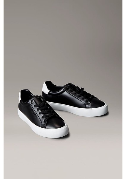 Kadın Bağcıklı Sneaker - Siyah/beyaz