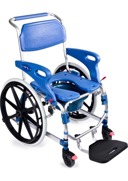 Tekerlekli Sandalye | Banyo ve Tuvalet Özellikli, Quick Release, Alüminyum Gövde Dm-72 modelleri