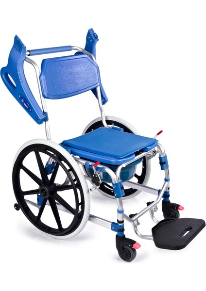Tekerlekli Sandalye | Banyo ve Tuvalet Özellikli, Quick Release, Alüminyum Gövde Dm-72