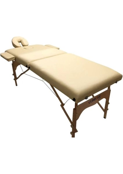 Masaj Masası Bej | Ahşap Ayaklı, Ayarlanabilir Yükseklik, Taşıma Çantalı GM-201 modelleri