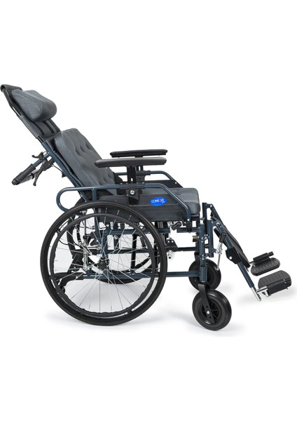 Tekerlekli Sandalye | Yatarlı Sırt, Baş-Boyun Destekli, Baldır Destekli Ayaklıklar, Alüminyum Gövde KY954LGC-46 Lux
