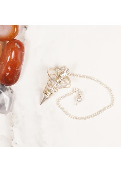 Pirinç Helezon Temalı Silver Pandül (Sarkaç) No:11