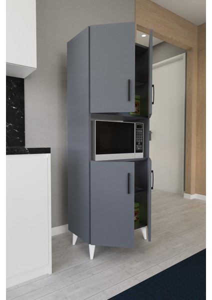 Hobbie Mikrodalga Mutfak Dolabı Antrasit fırsatları