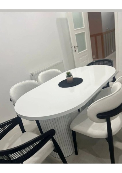 Meta 6'lı Polo Gazel Hazel Bohem Iskandinav Ahşap 6 Kişilik Masa Takımı fiyatları