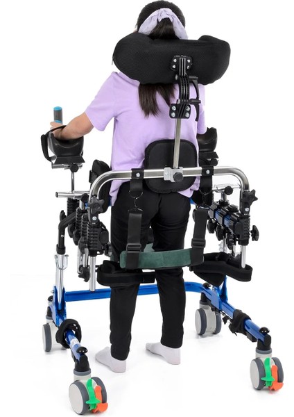 Pediatrik Walker Yürüteç | Çift Yönlü Kullanım, Ayarlanabilir Aksesuar ve Yükseklik DY049146L(2) modelleri