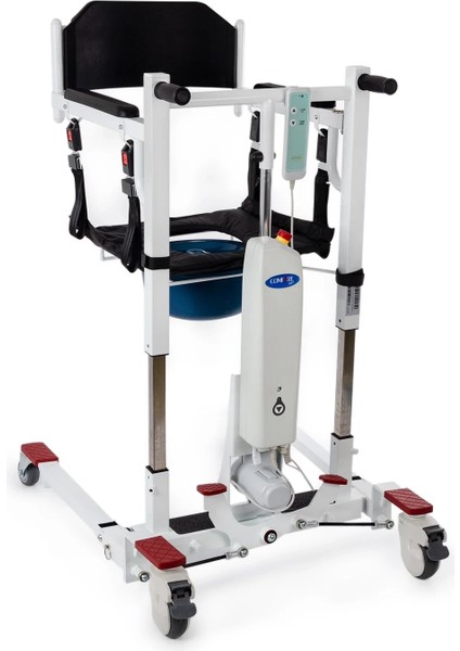 Portatif Hasta Transfer Lifti | Motorlu Kaldırma-Indirme, Demonte Tasarım, Şarjlı Batarya, Wc-Banyo Uyumlu DM-190U New