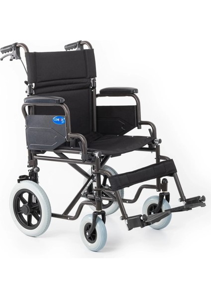 Transfer Tekerlekli Sandalye | Refakatçi Frenli, Patlamaz Tekerlekli DM-327 Mini 50CM