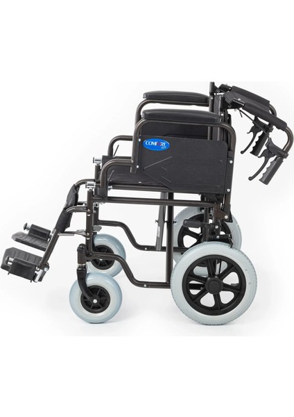 Transfer Tekerlekli Sandalye | Refakatçi Frenli, Patlamaz Tekerlekli DM-327 Mini 50CM