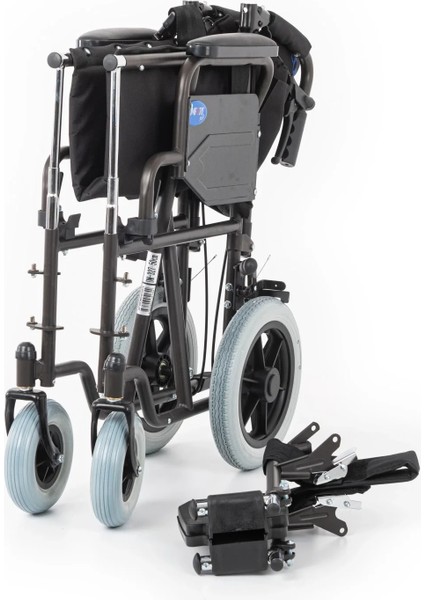 Transfer Tekerlekli Sandalye | Refakatçi Frenli, Patlamaz Tekerlekli DM-327 Mini 50CM