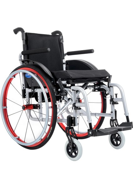 Aktif Tekerlekli Sandalye | Hafif Alüminyum Şase, Quick Release Tekerlek, 40 cm Oturum Genişliği, 15 Kg, DM-315