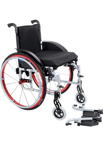 Aktif Tekerlekli Sandalye | Hafif Alüminyum Şase, Quick Release Tekerlek, 40 cm Oturum Genişliği, 15 Kg, DM-315