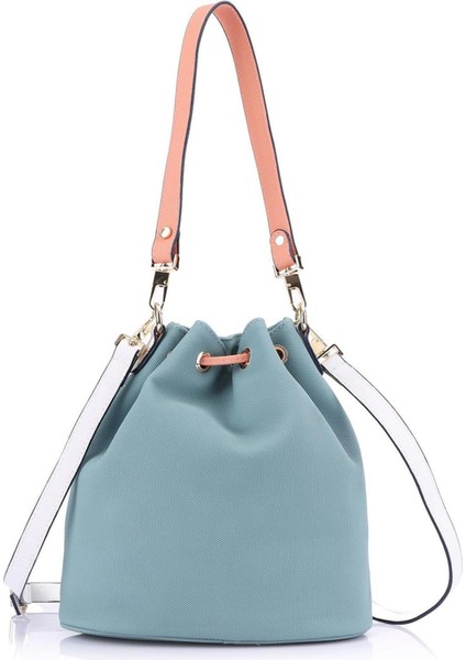 Çapraz Askılı Kadın Çanta Çivit-Somon Us23260