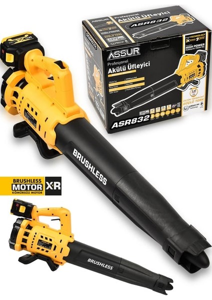Assur Profesyonel 21 V Çift Akülü Turbo Motor 2800 Rpm Yaprak Hava Üfleme Makinesi modelleri