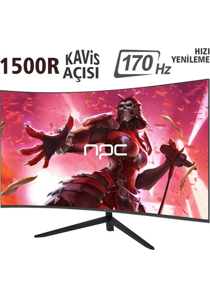 1ms 170Hz 24" 1920X1080 Fhd Curved Gaming Monitör MD240K-V181 fiyatları