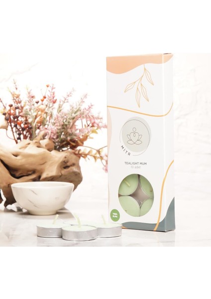 Yeşil Elma Kokulu Tealight Mum