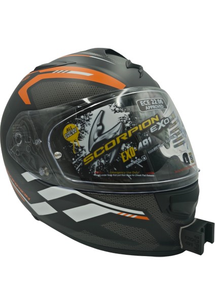 Scorpion Exo 491 Kask Uyumlu Aksiyon Kamera Çene Bağlantı Aparatı Seti Chin Mount