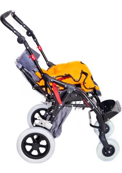 Engelli Puseti Turuncu | Alüminyum Şase, Iki Yönlü Ayarlanabilir Koltuk, 35 cm Oturum Genişliği, DM-8001 Buggy fırsatları