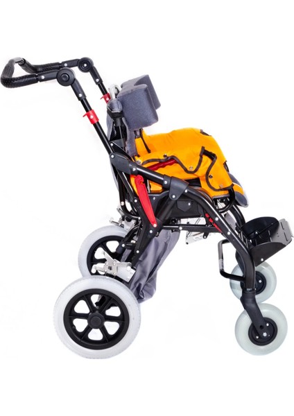 Engelli Puseti Turuncu | Alüminyum Şase, Iki Yönlü Ayarlanabilir Koltuk, 35 cm Oturum Genişliği, DM-8001 Buggy indirimleri