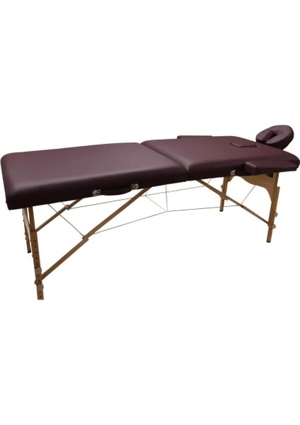 Masaj Masası Bordo | Ahşap Ayaklı, Ayarlanabilir Yükseklik, Taşıma Çantalı GM-201 modelleri