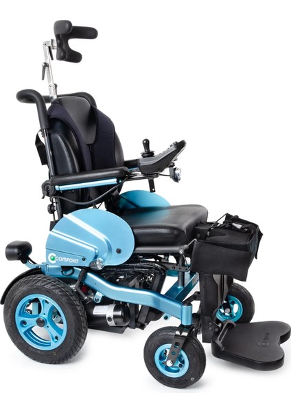 Ayağa Kaldıran Akülü Tekerlekli Sandalye | 2X450W Motor, Havalı Tekerlekli, Emniyet Kemerli, Joystick Kontrollü LY-ESB240 Angel