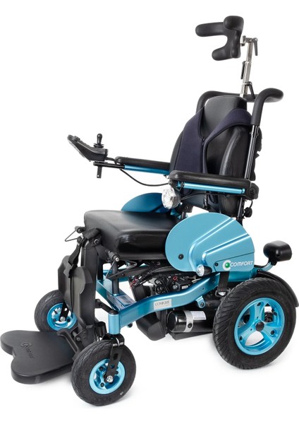 Ayağa Kaldıran Akülü Tekerlekli Sandalye | 2X450W Motor, Havalı Tekerlekli, Emniyet Kemerli, Joystick Kontrollü LY-ESB240 Angel
