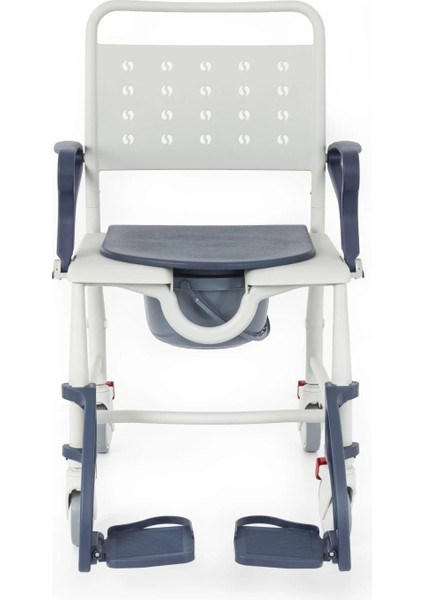 Banyo ve Tuvalet Sandalyesi Lacivert | Plastik Gövde, Lazımlıklı, Frenli Tekerlekli DM-8088A fiyatları