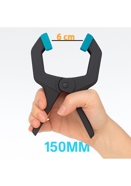 Ergonomik Plastik Tutacaklı Yaylı Kıskaç Işkence 150MM Marangoz ve Atölye Pratik Kullanım modelleri