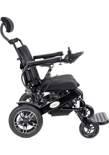 Akülü Tekerlekli Sandalye | Katlanabilir Alüminyum Gövde, Manuel Yatar Sırtlık CR-6012 Lux fırsatları