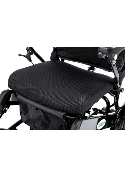 Akülü Tekerlekli Sandalye | Katlanabilir Alüminyum Gövde, Manuel Yatar Sırtlık CR-6012 Lux