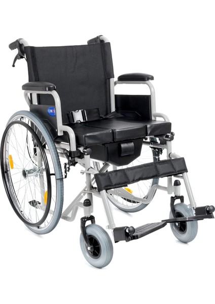 Tekerlekli Sandalye | Wc Özellikli, 45 cm Oturum Genişliği, Refakatçi Frenli, Çelik Gövde DM-545