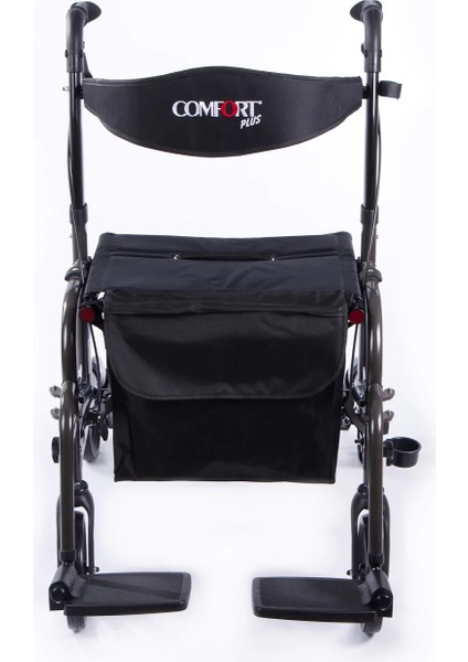 Rolatör Yürüteç | Lüx Ayak Pedallı, Transfer Sandalyeli Kullanım, Alüminyum Şase DM-9124 fiyatları