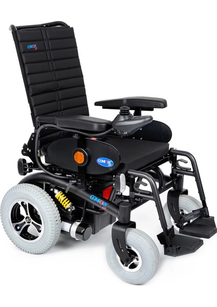 Akülü Tekerlekli Sandalye | Amortisörlü Lüks Sürüş, 2X320W Motor, Işıklı Joystick, Far ve Sinyal Sistemli DM-450 Luxury