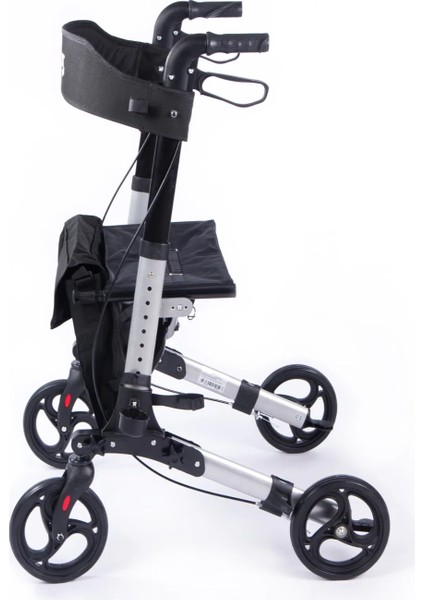 Rolatör Yürüteç Gümüş | Alüminyum Gövde, Oturmalı, Katlanabilir ve Frenli DM-9102 indirimleri