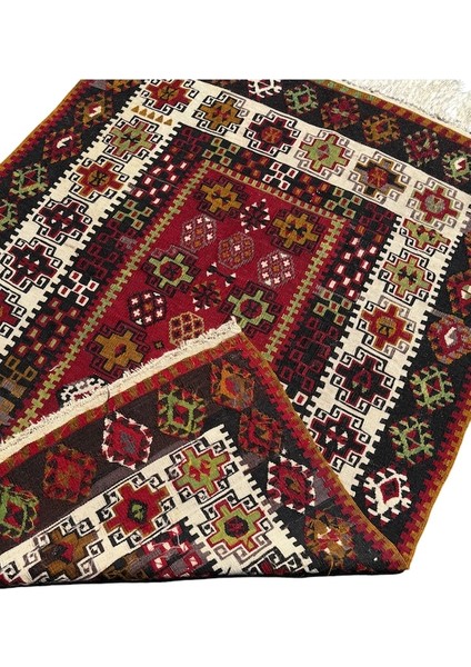 El Dokuma Antika Gömürgen Kilimi 112X150 Kök Boya %100 Yün Kilim modelleri