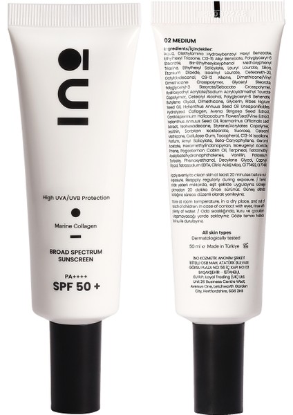 Broad Spectrum Spf 50+ Sunscreen 02 Medium modelleri