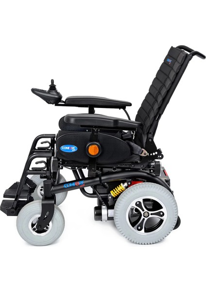 Akülü Tekerlekli Sandalye | Amortisörlü Lüks Sürüş, 2X320W Motor, Işıklı Joystick, Far ve Sinyal Sistemli DM-450 Luxury modelleri