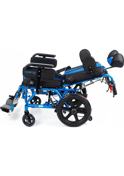 Yetişkin Tekerlekli Sandalye | Yatarlı ve Tilt Özellikli, Göğüs ve Bacak Destekli, File Kumaş Döşemeli DY01958LBCJ-44 Cp fırsatları