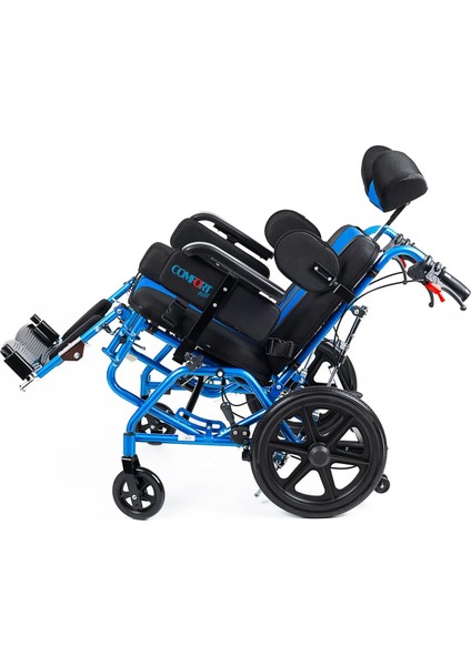 Yetişkin Tekerlekli Sandalye | Yatarlı ve Tilt Özellikli, Göğüs ve Bacak Destekli, File Kumaş Döşemeli DY01958LBCJ-44 Cp indirimleri