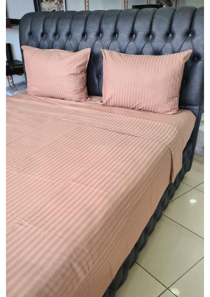 Satin Zarif Armürlü Çift Kişilik Nevresim Takımı Kahverengi fiyatları