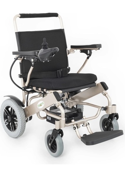 Akülü Tekerlekli Sandalye | Katlanabilir Alüminyum Gövde, Lityum Bataryalı CR-6012 Large
